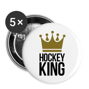 hockey - Buttons groß 56 mm (5er Pack) - Weiß - Vorne