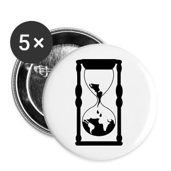die_welt_in_einer_sanduhr_01 - Buttons large 2.2''/56 mm (5-pack) - white - Front