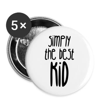 adolescent / enfant / ado / adolescente - Lot de 5 grands badges (56 mm) - blanc - Devant