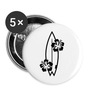 surfing - Buttons large 2.2''/56 mm (5-pack) - white - Front