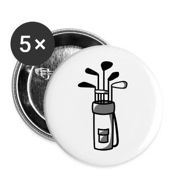 Golf Bag Design - Buttons large 2.2''/56 mm (5-pack) - white - Front