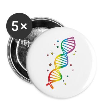 Fabulous lgbt dna, gay pride - Lot de 5 grands badges (56 mm) - blanc - Devant