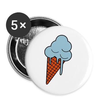 Schmelzendes Eis - Buttons large 2.2''/56 mm (5-pack) - white - Front