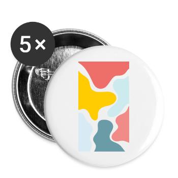 Fall eines Kuhdrucktelefons, Samsung-Fall, iPhone-Fall - Buttons groß 56 mm (5er Pack) - Weiß - Vorne