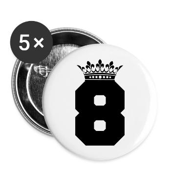 8 crown - Buttons large 2.2''/56 mm (5-pack) - white - Front
