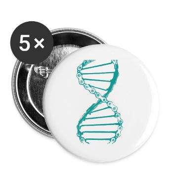 Sports Gift Bicycle Cyclist - Buttons large 2.2''/56 mm (5-pack) - white - Front