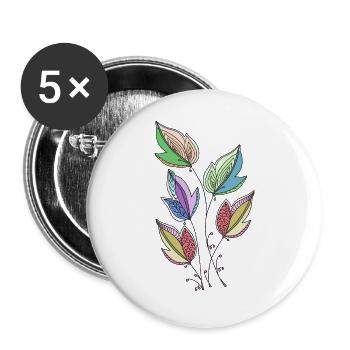 List - Buttons large 2.2''/56 mm (5-pack) - white - Front