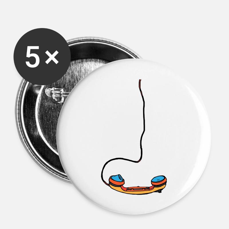 Telephone - Buttons large 2.2''/56 mm (5-pack) - white