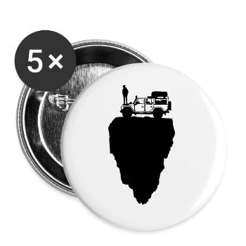 Aventure 1 - Lot de 5 grands badges (56 mm) - blanc - Devant