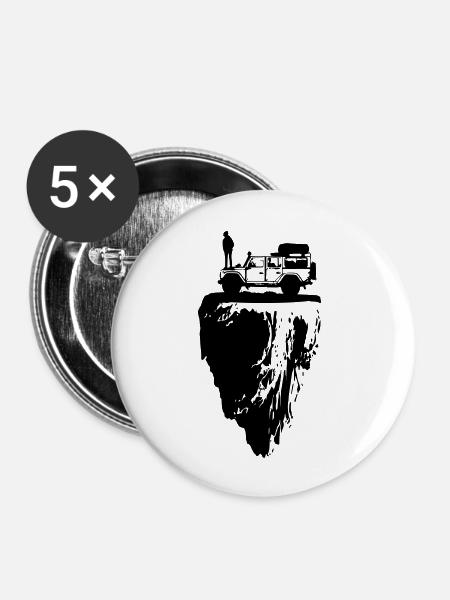 Abenteuer 2 - Buttons groß 56 mm (5er Pack) - Weiß