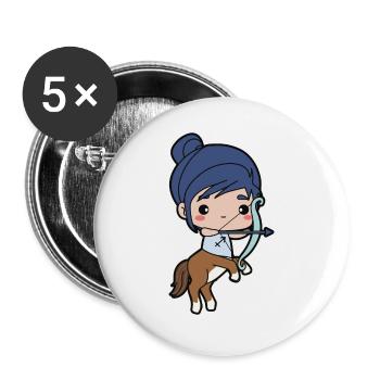 Schütze Sternzeichen - Buttons groß 56 mm (5er Pack) - Weiß - Vorne