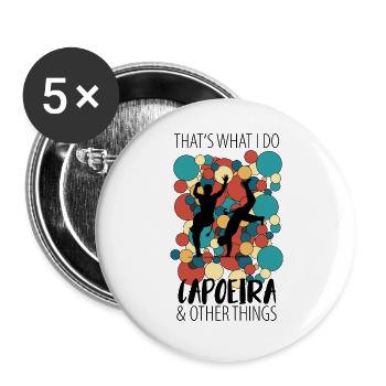 Capoeira - Buttons large 2.2''/56 mm (5-pack) - white - Front