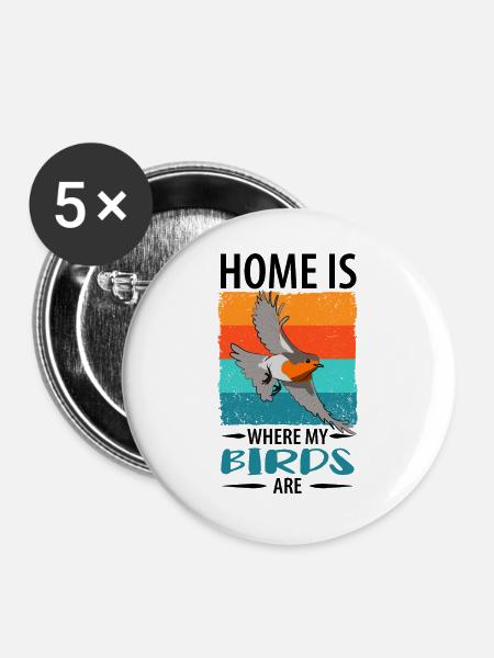 Bird Watching Birds Watching Birding Bird - Buttons large 2.2''/56 mm (5-pack) - white