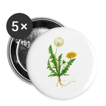 Dandelion - Buttons large 2.2''/56 mm (5-pack) - white - Front