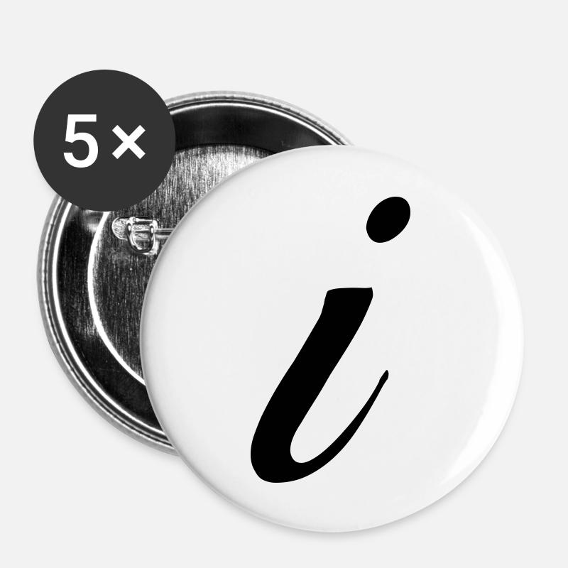 i - Buttons large 2.2''/56 mm (5-pack) - white