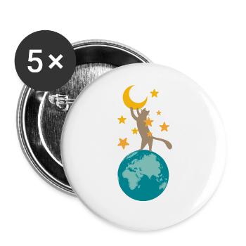 To the moon and back - Buttons large 2.2''/56 mm (5-pack) - white - Front