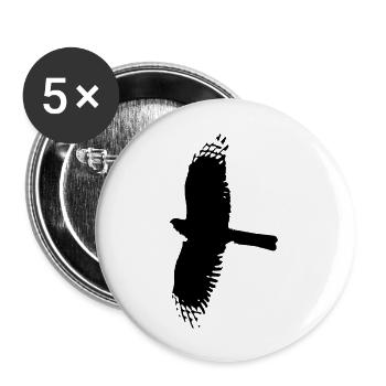 Vogel Raubvogel Adler Tier Vögel Tiere Falke 1 - Buttons groß 56 mm (5er Pack) - Weiß - Vorne