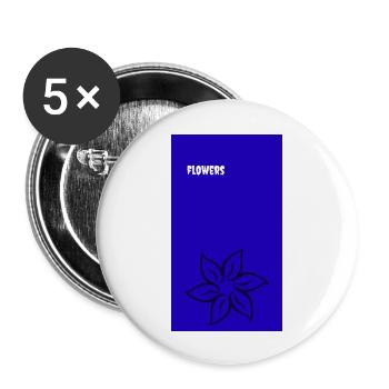 flowers - Buttons groß 56 mm (5er Pack) - Weiß - Vorne