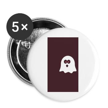 geist - Buttons groß 56 mm (5er Pack) - Weiß - Vorne