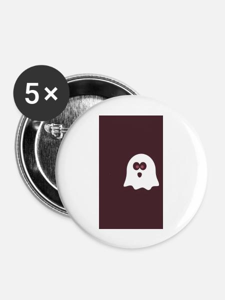 geist - Buttons groß 56 mm (5er Pack) - Weiß