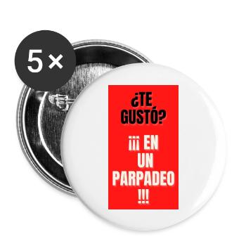 TE GUSTO.EN UN PARPADEO - Lot de 5 grands badges (56 mm) - blanc - Devant