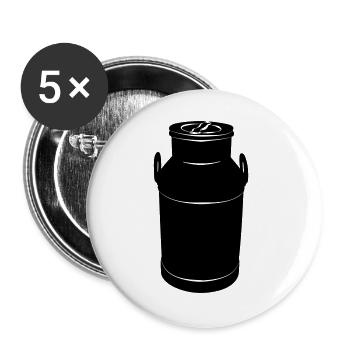 Milk can - Buttons large 2.2''/56 mm (5-pack) - white - Front
