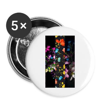 Tief Night Garden - Buttons groß 56 mm (5er Pack) - Weiß - Vorne