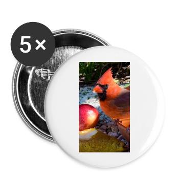 Cardinal du Nord - Lot de 5 grands badges (56 mm) - blanc - Devant