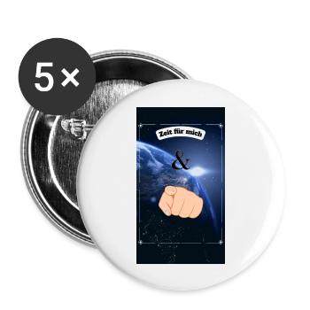 Zeit nur für mich und dich Bekleidung - Buttons groß 56 mm (5er Pack) - Weiß - Vorne