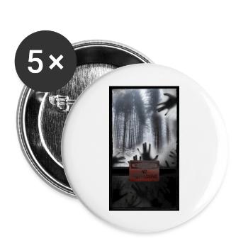 T-shirt creepy forest entering forbidden gift - Buttons large 2.2''/56 mm (5-pack) - white - Front