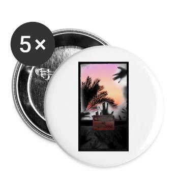 T-shirt creepy forest entering forbidden gift - Buttons large 2.2''/56 mm (5-pack) - white - Front