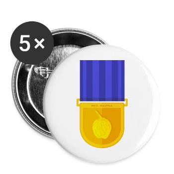 Red Savina Medal - Buttons large 2.2''/56 mm (5-pack) - white - Front