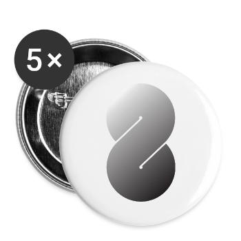 S - Buttons groß 56 mm (5er Pack) - Weiß - Vorne