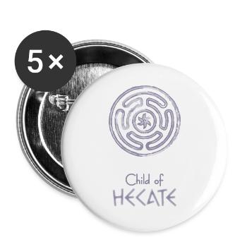 Child of Hecate – Percy Jackson inspired design - Buttons large 2.2''/56 mm (5-pack) - white - Front