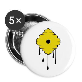 Sweet Honey - Buttons large 2.2''/56 mm (5-pack) - white - Front