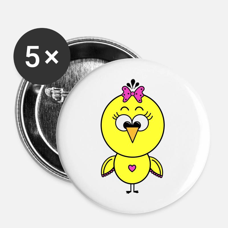 Chick - Buttons large 2.2''/56 mm (5-pack) - white