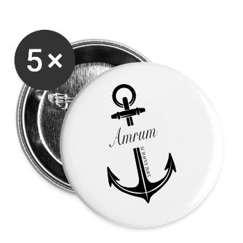 Amrum - Buttons groß 56 mm (5er Pack) - Weiß - Vorne