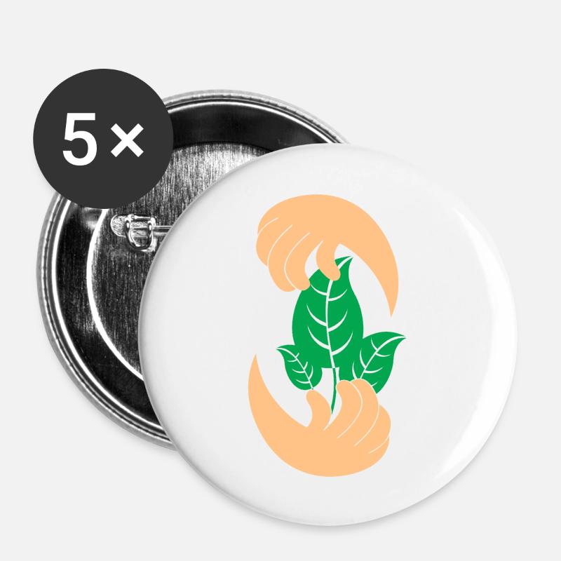 Nature - Buttons large 2.2''/56 mm (5-pack) - white