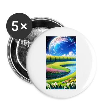 Landscape with 4 Areas, Generative AI - Buttons groß 56 mm (5er Pack) - Weiß - Vorne
