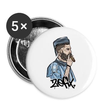 Rieser Grantler // Illustration - Buttons groß 56 mm (5er Pack) - Weiß - Vorne