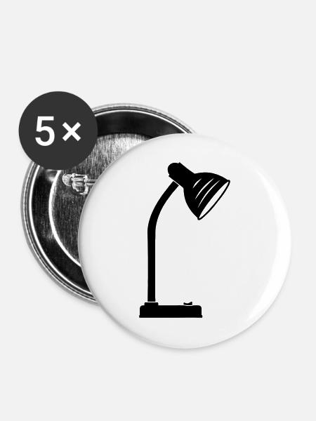 Beleuchtung Lampen Schreibtischlampe - Buttons groß 56 mm (5er Pack) - Weiß