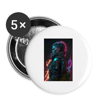 Les filles du futur - Lot de 5 grands badges (56 mm) - blanc - Devant