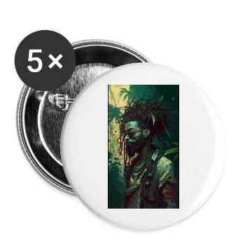Cool Bob - Buttons groß 56 mm (5er Pack) - Weiß - Vorne