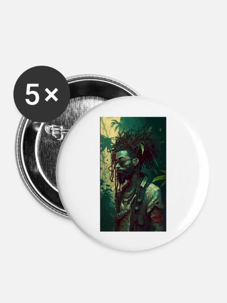 Cool Bob - Buttons groß 56 mm (5er Pack) - Weiß