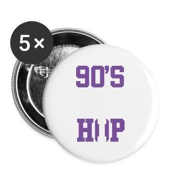 90 ger hip hop breakdance - Buttons large 2.2''/56 mm (5-pack) - white - Front
