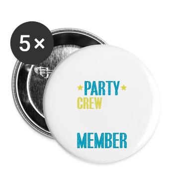 Greece Party Crew - Buttons large 2.2''/56 mm (5-pack) - white - Front