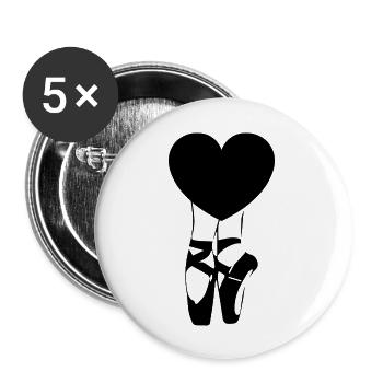 Dancing Dance Music - Buttons groß 56 mm (5er Pack) - Weiß - Vorne