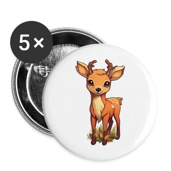 Niedliches kleines Cert - Buttons groß 56 mm (5er Pack) - Weiß - Vorne