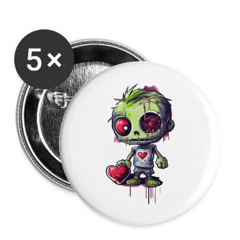 forever yours - Buttons large 2.2''/56 mm (5-pack) - white - Front