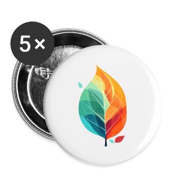 Leaf of life - Buttons groß 56 mm (5er Pack) - Weiß - Vorne